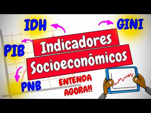 Thumbnail da aula: Indicadores Socioeconômicos: IDH, PIB, PNB, coeficiente de GINI, e outros (Geografia)