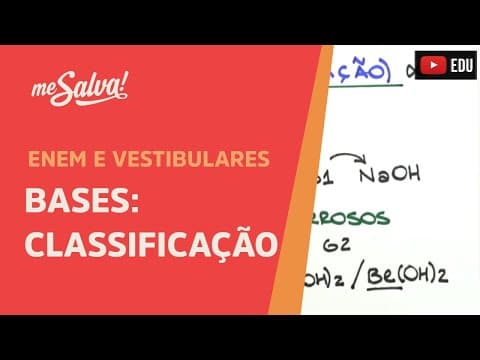 Thumbnail da aula: Me Salva! INO07 - Funções Inorgânicas - Bases: Classificação