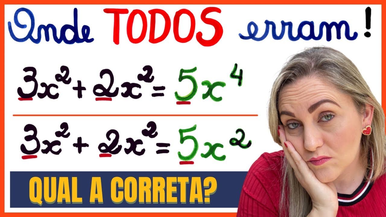 Thumbnail: NÃO APRENDEU NA ESCOLA ADIÇÃO DE POLINÔMIOS, VOU TE MOSTRAR ONDE ESTÁ ERRANDO!!