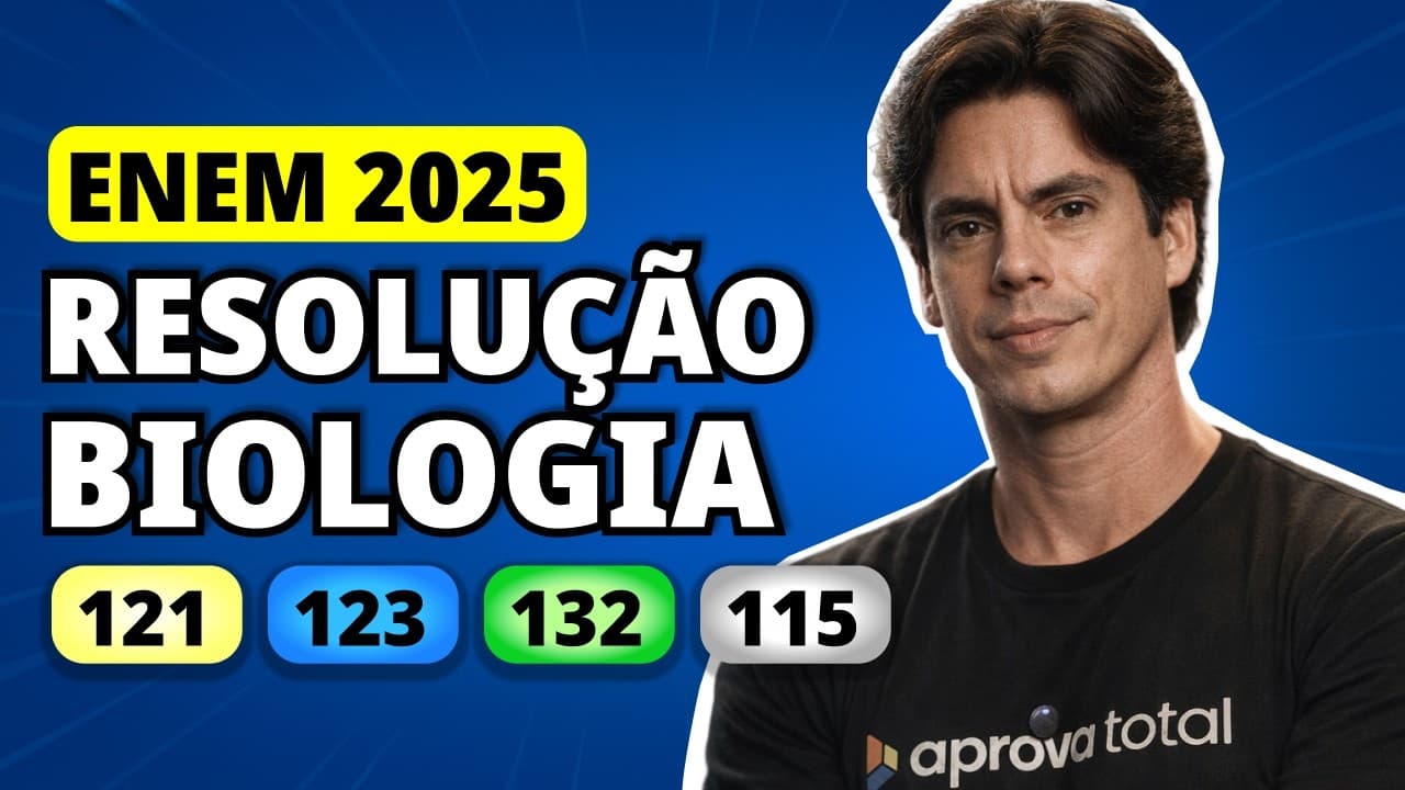 Thumbnail: ENEM 2025 BIOLOGIA – Questão 121 | Plantas e algas realizam fotossíntese oxigênica para síntese de