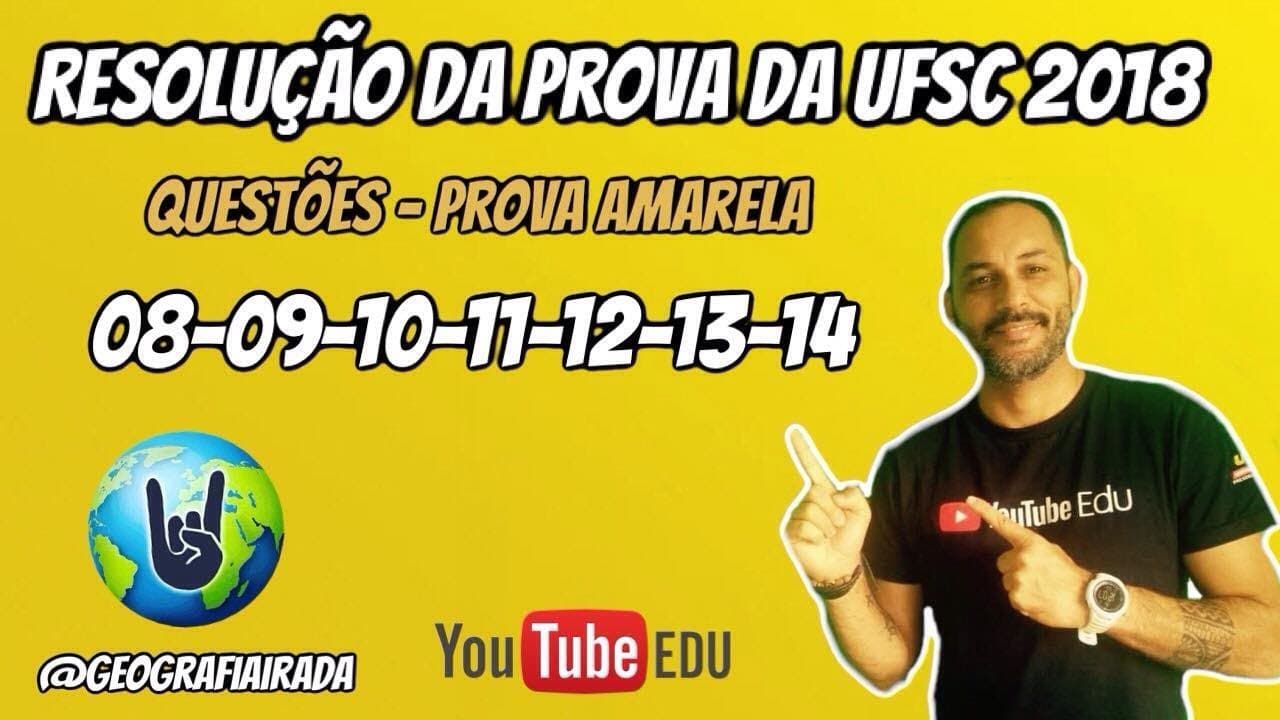Thumbnail: RESOLUÇÃO DA PROVA DA UFSC 2018