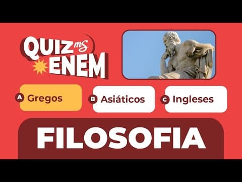 Thumbnail da aula: Treinando Questões | Filosofia | QUIZ ENEM | Me Salva! ENEM
