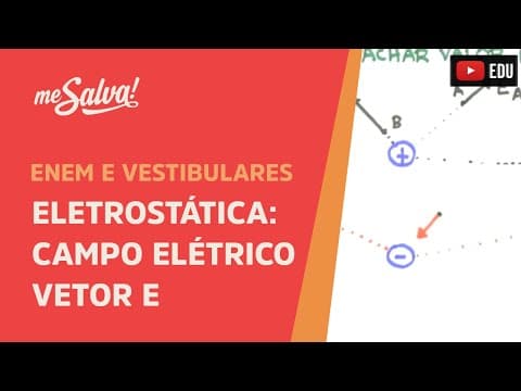 Thumbnail da aula: Me Salva!  - ELT16 - Eletrostática - Campo Elétrico: Vetor E - Como desenhar o campo?