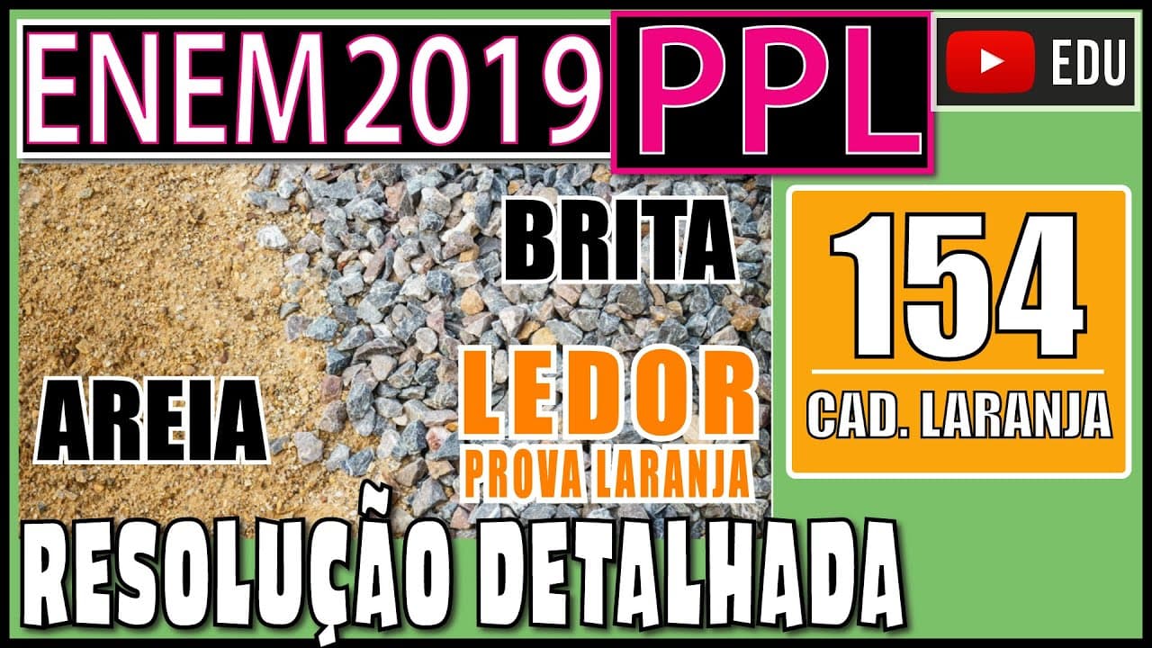 Thumbnail: [ENEM 2019 PPL LED] 154 📙 GEOMETRIA ESPACIAL Na construção civil, 1 metro cúbico de materiais