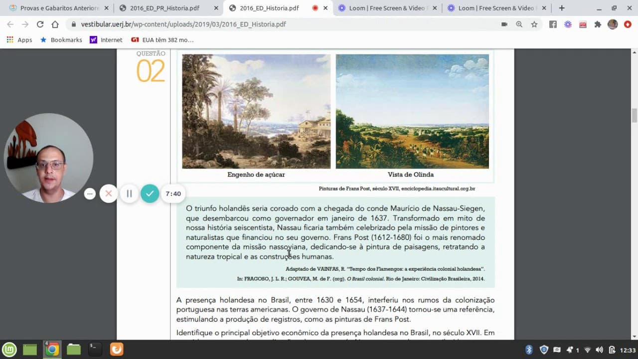 Thumbnail: Resolvendo questões de História da Uerj #Uerj2021 #VemComigo