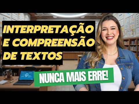 Thumbnail da aula: INTERPRETAÇÃO E COMPREENSÃO DE TEXTOS (RESOLUÇÃO DE EXERCÍCIOS) - Professora Pamba