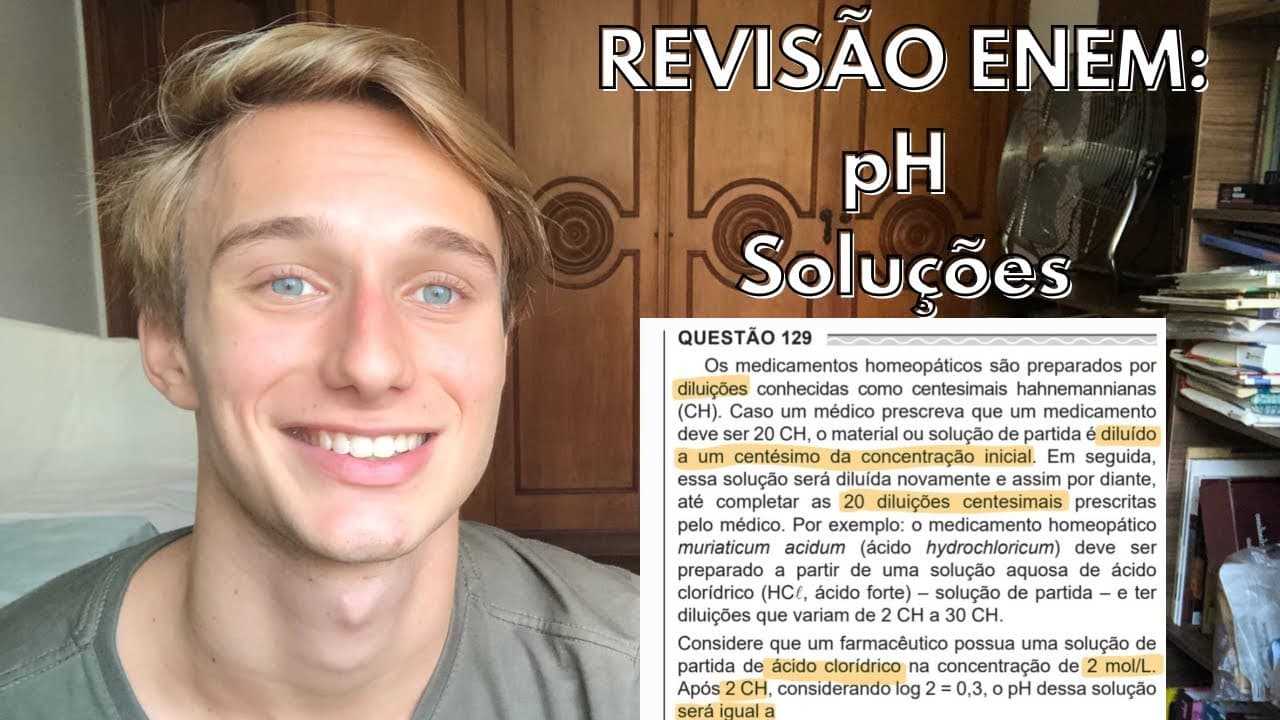 Thumbnail: Revisão pH e Soluções no ENEM (Questão Inédita)
