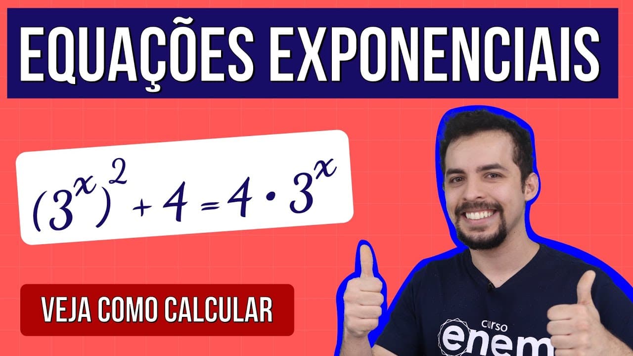 Thumbnail: COMO RESOLVER EQUAÇÕES EXPONENCIAIS | Resumo de Matemática para o Enem