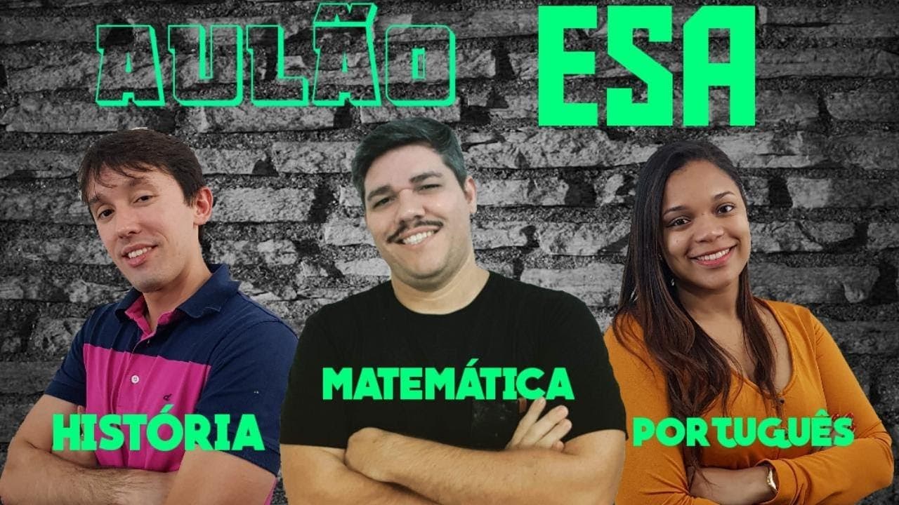 Thumbnail: 🔰 Reta Final ESA🔰  AULÃO MATEMÁTICA - PORTUGUÊS - HISTÓRIA #3