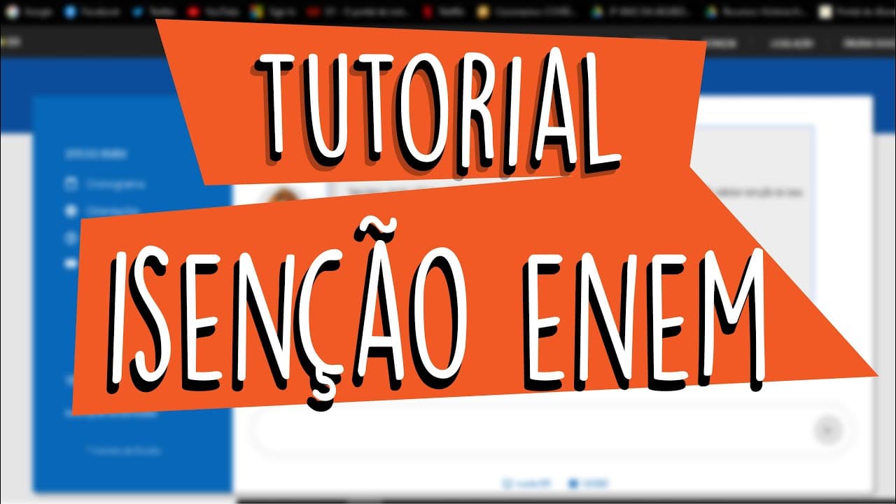 Thumbnail: COMO SOLICITAR A ISENÇÃO DO ENEM | PASSO A PASSO