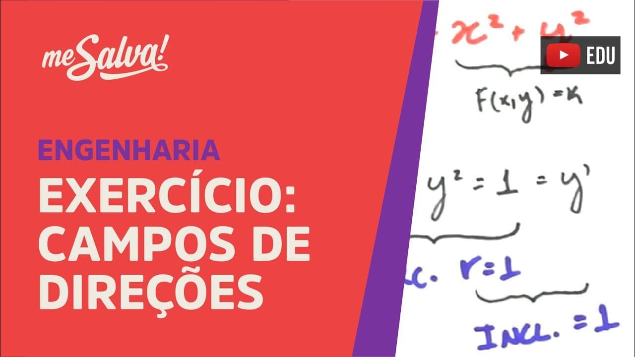 Thumbnail: Me Salva! EQD3.1 - Exercício Resolvido: Campos de Direções - Equações Diferenciais