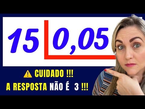 Thumbnail da aula: 🤯 É ASSIM QUE FAZ DIVISÃO COM VÍRGULA !! Matemática básica todo dia.📚🚀