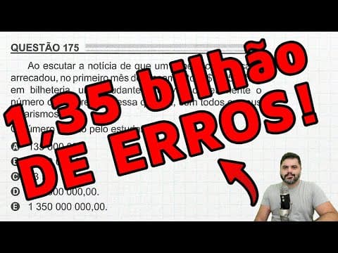 Thumbnail da aula: 👀 ENEM 2022 175: A Questão de 1,35 BILHÃO DE ERROS de Matemática!