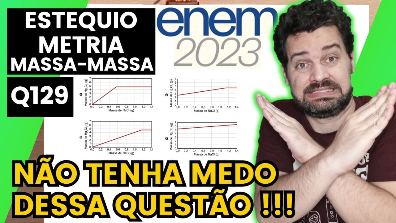 Thumbnail: ✏️ENEM 2023 | Um assistente de laboratório precisou descartar sete frascos contendo solução de