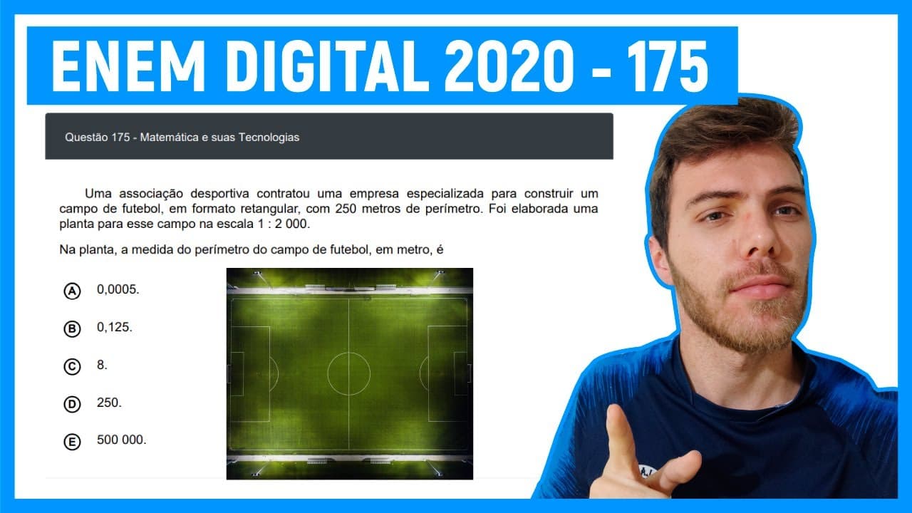 Thumbnail: 🛑 ESCALA - Questão 175 Enem DIGITAL 2020 - Uma associação desportiva contratou uma empresa espe