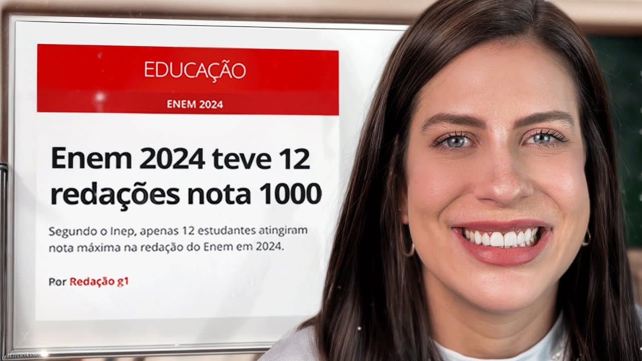 Thumbnail: APENAS 12 REDAÇÕES NOTA 1000 NO ENEM