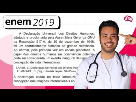 Thumbnail da aula: ENEM 2019– Questão 84: A Declaração Universal dos Direitos Humanos, adotada e proclamada