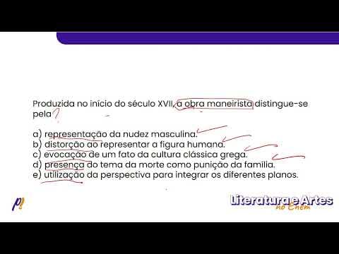 Thumbnail da aula: ENEM 2022 - ERA COLONIAL | Produzida no início do século XVII, a obra maneirista...