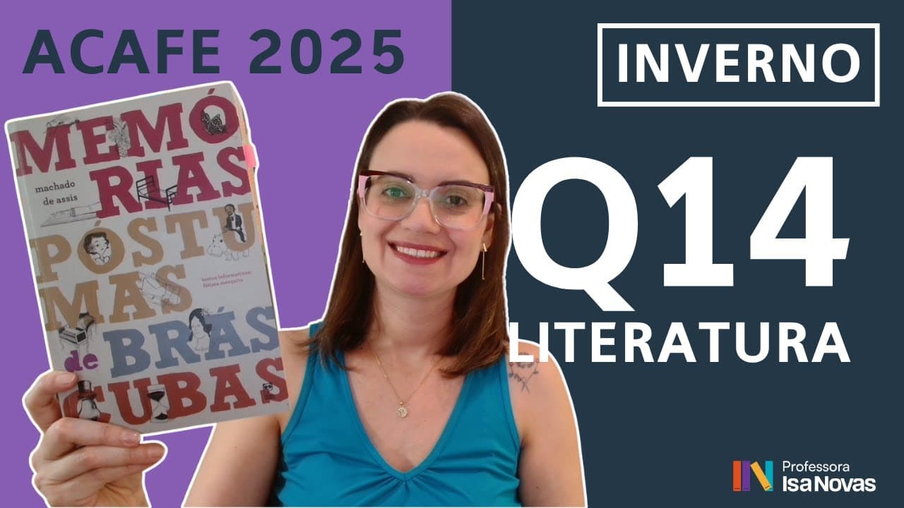 Thumbnail: Questão 14 ACAFE (Literatura) – Resolução passo a passo [2025]
