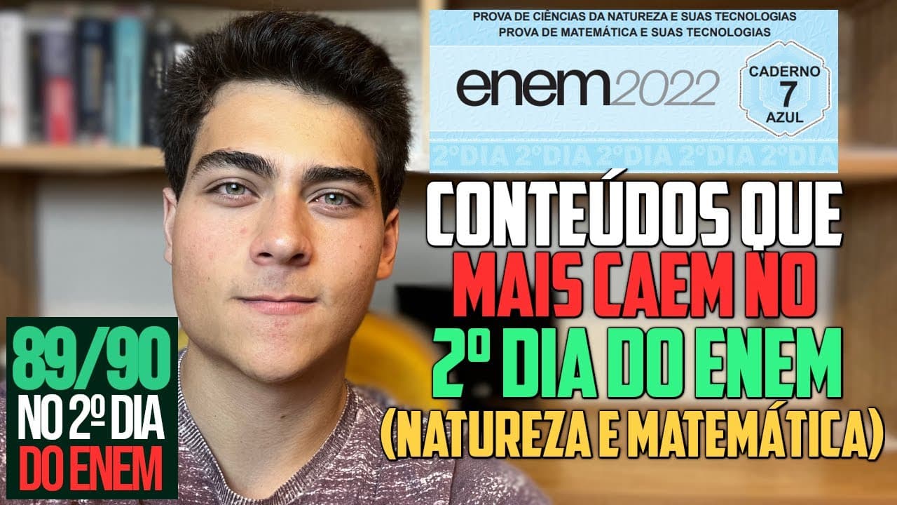Thumbnail: CONTEÚDOS QUE MAIS CAEM  no 2º DIA do ENEM (Matemática e Natureza)