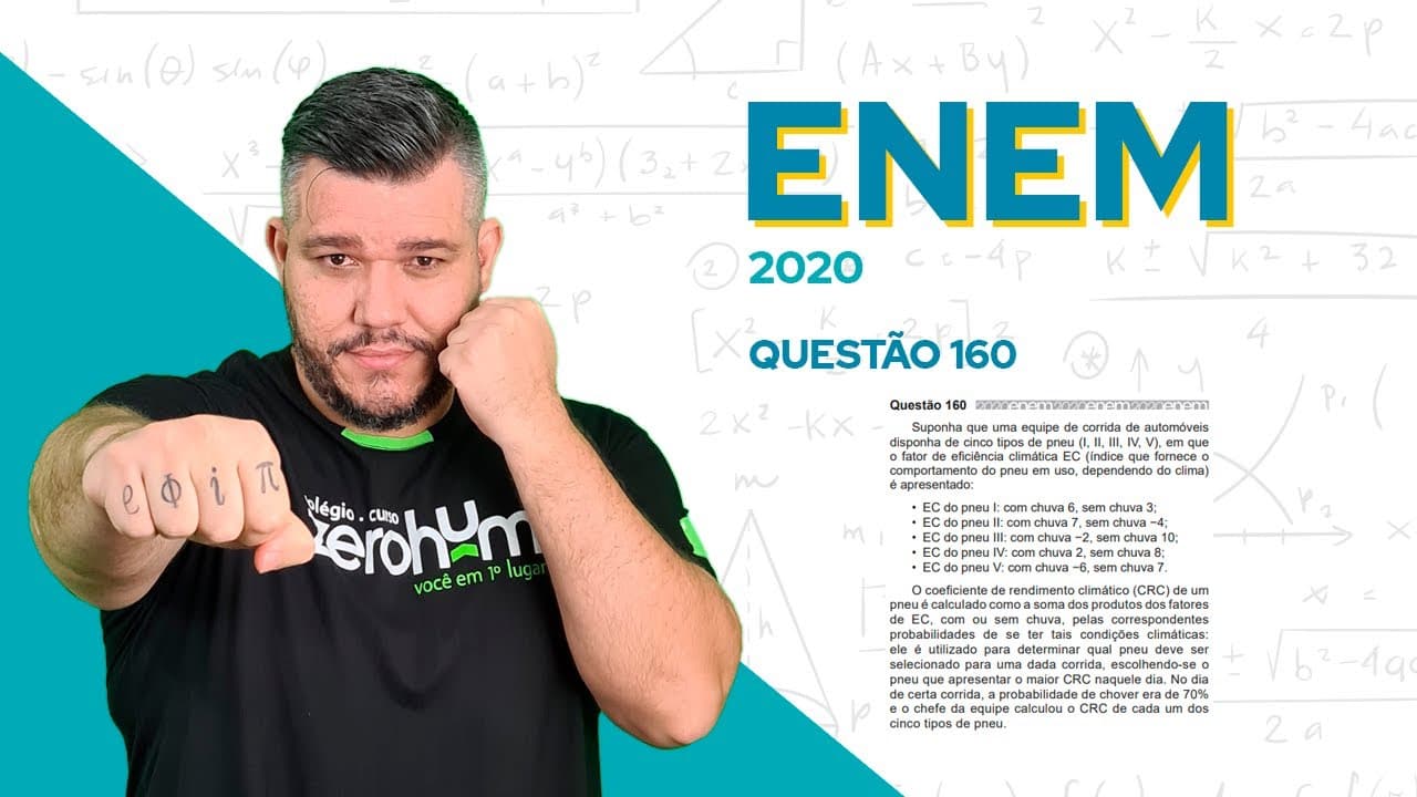 Thumbnail: ✅ QUESTÃO 160 - ENEM 2020 Matemática: Suponha que uma equipe de corrida de automóveis