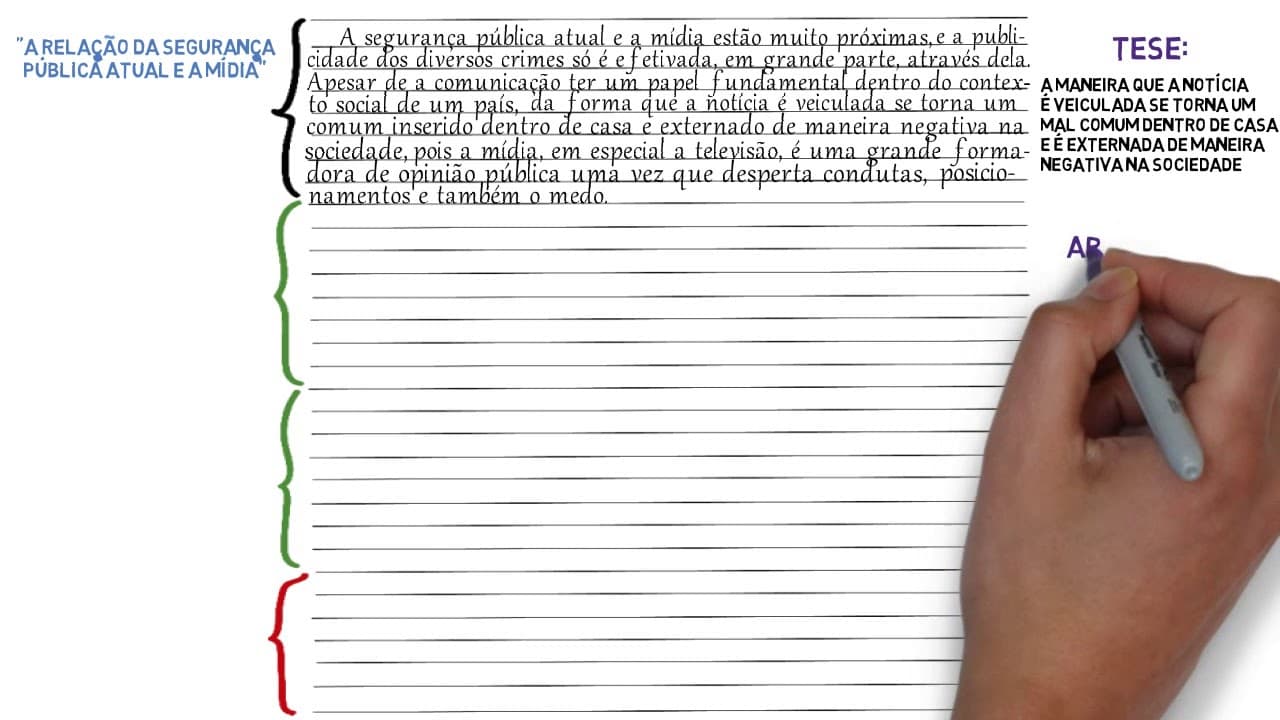 Thumbnail: Redação - Segurança pública atual e a mídia | Desenhando a Solução