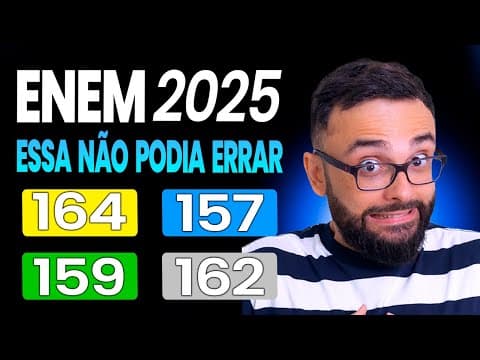 Thumbnail da aula: Enem 2025 - Prova amarela 164 - O cortisol é um hormônio produzido pelas glândulas adrenais e pode