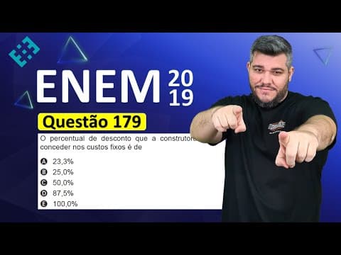 Thumbnail da aula: ✅ QUESTÃO 179 ENEM 2019 (Caderno Amarelo) 👉🏻 Para construir uma piscina com área total da superfície