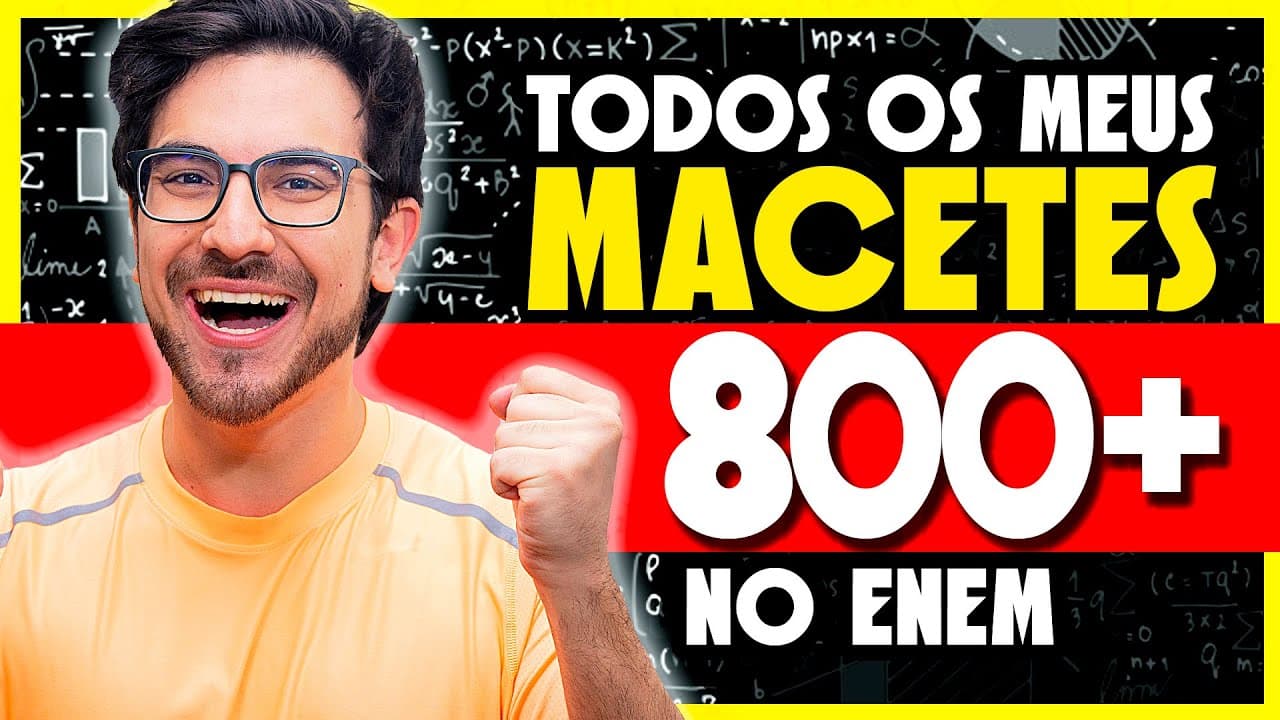 Thumbnail: TODOS MEUS MACETES PARA O ENEM (Encaixam em QUALQUER QUESTÃO!!)