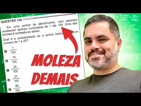 Thumbnail da aula: 🤪 ENEM Matemática: Mais mole que isso, só mamão com açúcar QUESTÕES MAIS FÁCEIS DE TODOS OS TEMPOS!