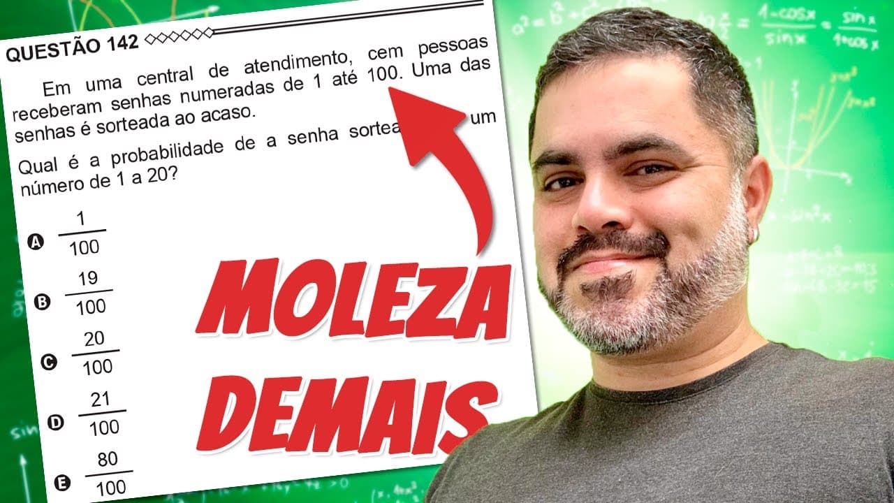 Thumbnail: 🤪 ENEM Matemática: Mais mole que isso, só mamão com açúcar QUESTÕES MAIS FÁCEIS DE TODOS OS TEMPOS!
