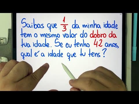 Thumbnail da aula: QUAL É A TUA IDADE? Você consegue resolver o PROBLEMA DA IDADE?