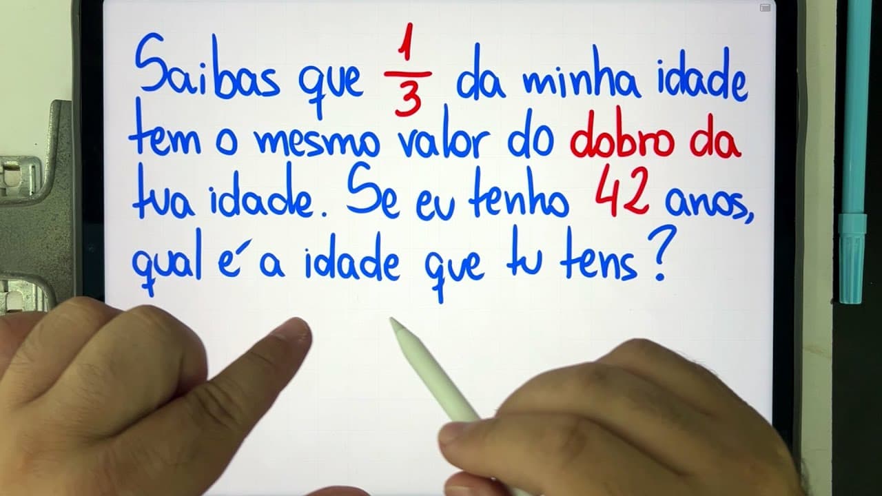 Thumbnail: QUAL É A TUA IDADE? Você consegue resolver o PROBLEMA DA IDADE?