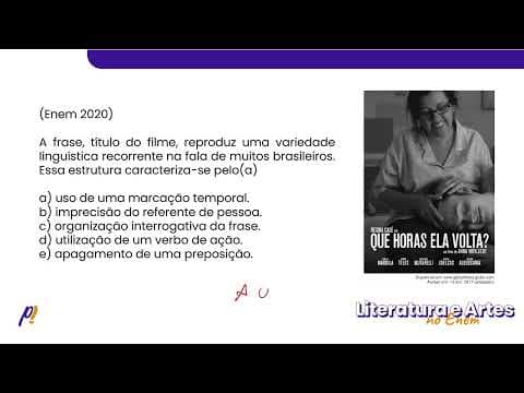 Thumbnail da aula: ENEM 2020 - Séculos XX e XXI | A frase, título do filme, reproduz uma variedade linguística...