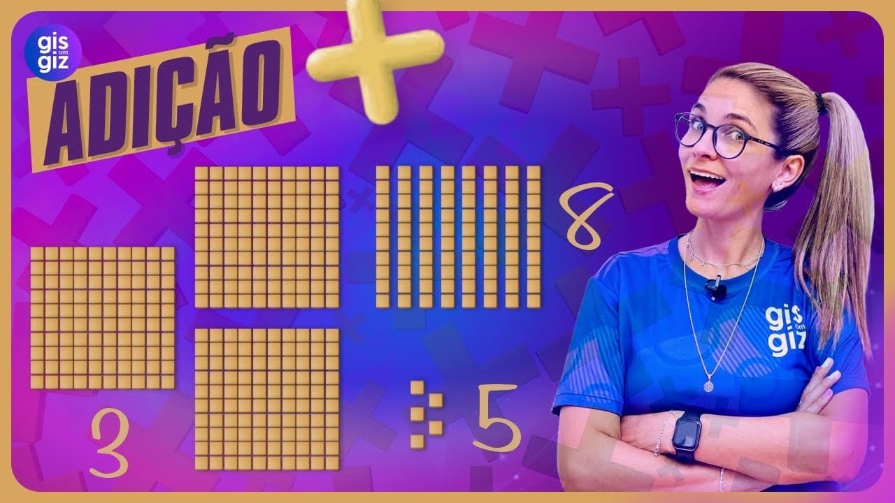 Thumbnail: Nunca mais erre o 'Vai Um'! (Adição com Material Dourado)