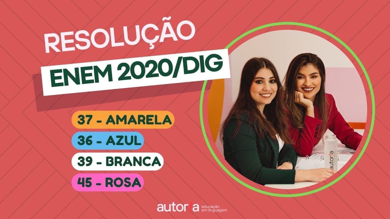 Thumbnail: Enem 2020 Digital/ Enem 2020/DIG - Autoria Linguagem - Questão 37 | Linguagens, prova amarela