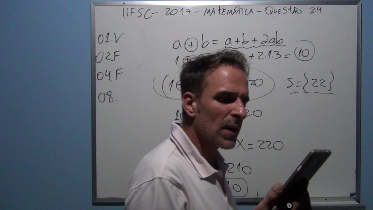 Thumbnail: UFSC 2017 Matemática Questão 24