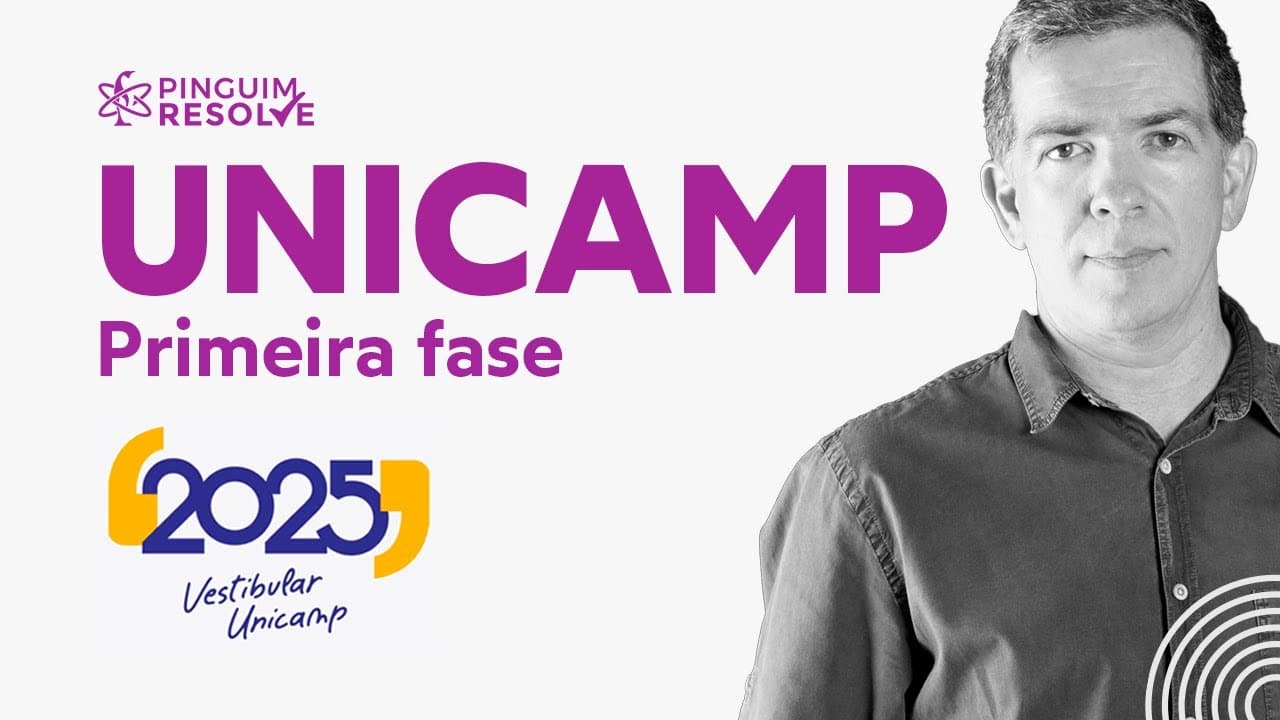 Thumbnail: GABARITO UNICAMP 2025 Primeira Fase - Física Professor Pinguim