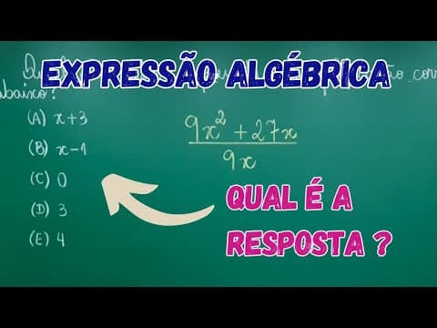 Thumbnail da aula: EXPRESSÃO ALGÉBRICA - FATORAÇÃO - Professora Angela Matemática