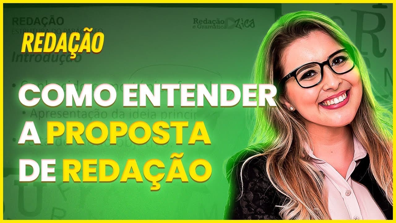 Thumbnail: COMO LER A PROPOSTA DE REDAÇÃO CORRETAMENTE E NÃO TER A REDAÇÃO ANULADA? - Profa. Pamba