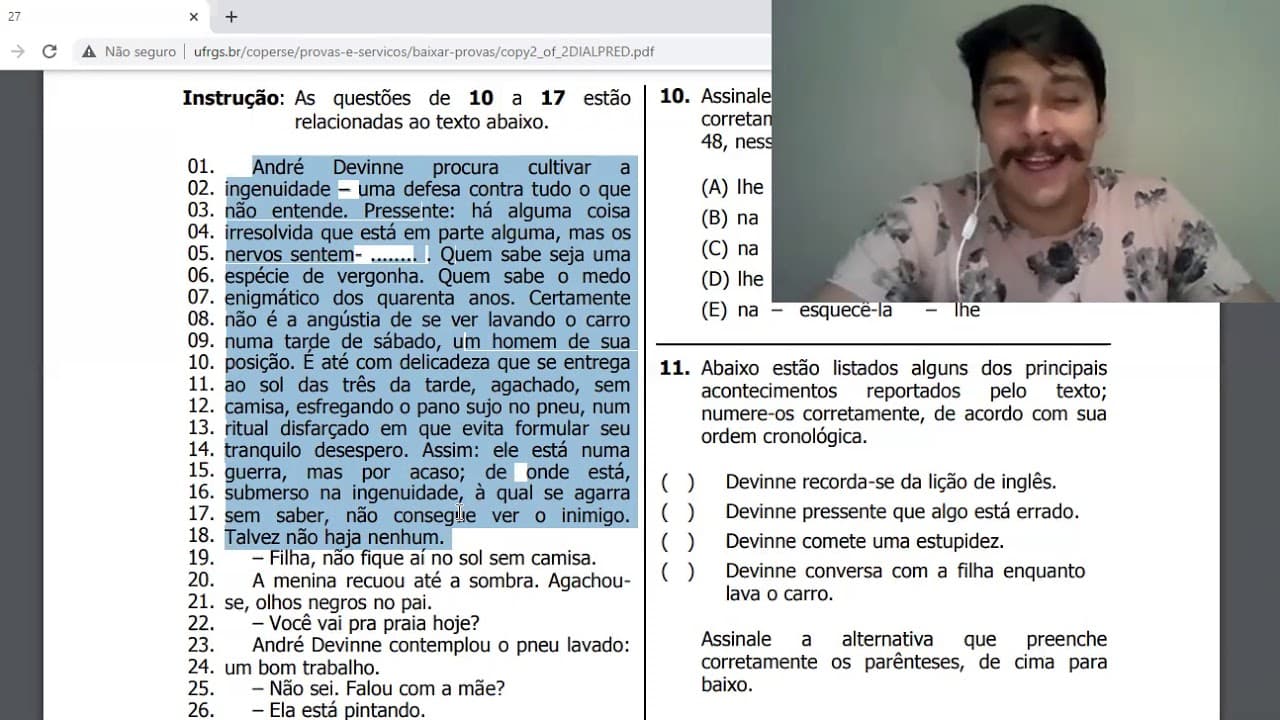 Thumbnail: UFRGS Português - Compreensão Textual