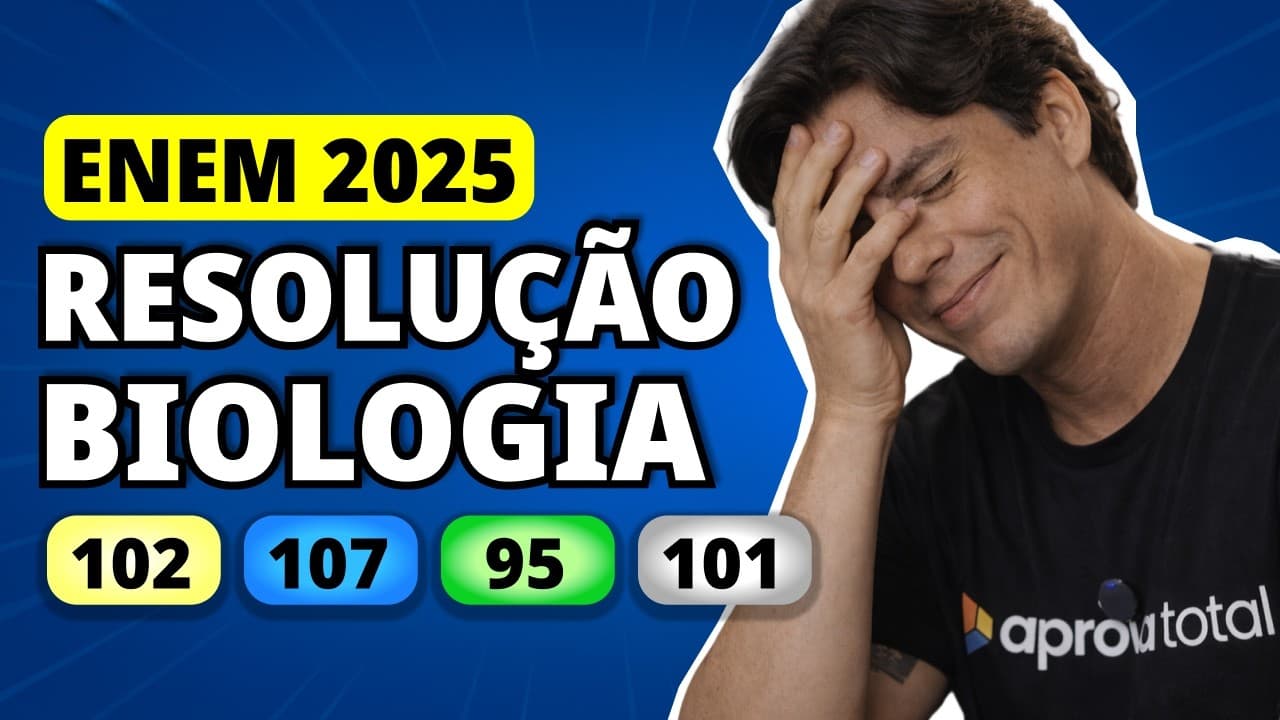 Thumbnail: ENEM 2025 BIOLOGIA – Questão 102 | A figura apresenta a herança genética de uma característica a