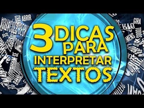 Thumbnail da aula: COMO MELHORAR A INTERPRETAÇÃO DE TEXTO | Papo de Vestibular