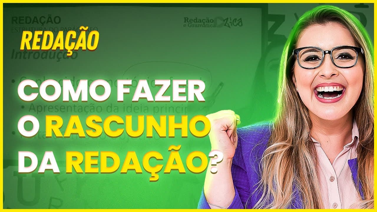 Thumbnail: QUAL A IMPORTÂNCIA DO RASCUNHO NA REDAÇÃO? SAIBA TODOS OS MOTIVOS E NUNCA MAIS ERRE - Profa. Pamba