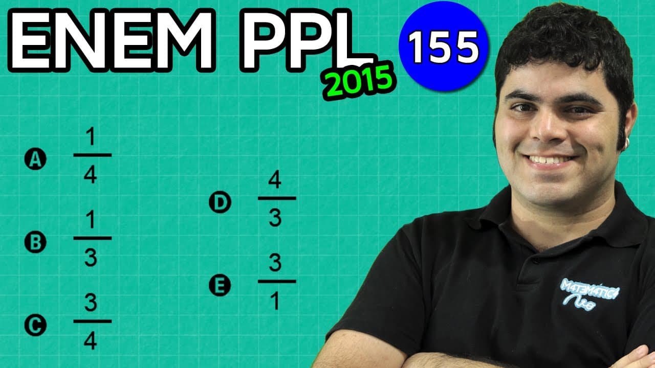 Thumbnail: ENEM PPL 2015 Matemática #20 - Razão entre Não Pagantes e Pagantes (com pegadinha)