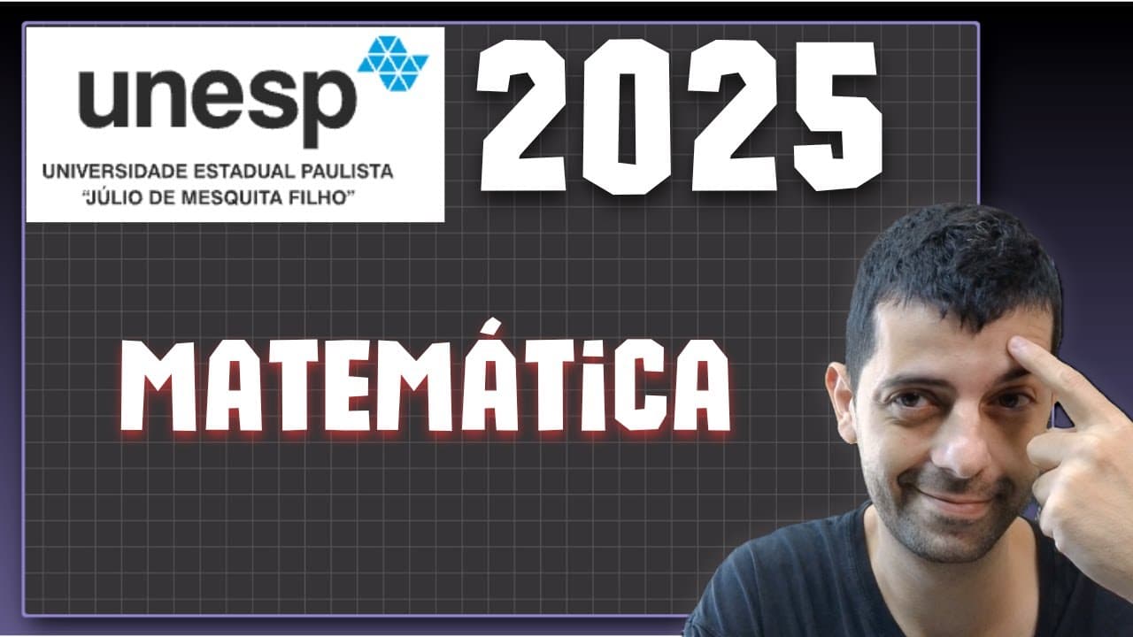 Thumbnail: UNESP 2025 - Matemática - Prof Gabs