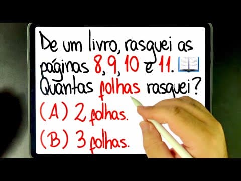 Thumbnail da aula: 🔥 RACIOCÍNIO LÓGICO MATEMÁTICO NAS PÁGINAS DE UM LIVRO! Você consegue resolver?