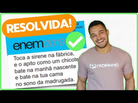 Thumbnail da aula: [RESOLVIDA] Questão 44 do ENEM 2019 | Prova de Linguagens ENEM | Profinho