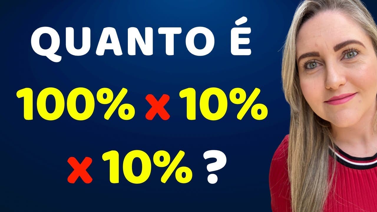 Thumbnail: ACREDITA QUE É 1% ??? 😱😱 VEM AQUI QUE EU TE ENSINO !! Matemática básica todo dia.📚🚀