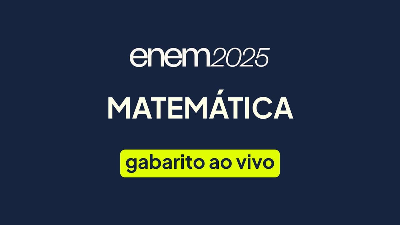 Thumbnail: Gabarito AO VIVO Matemática ENEM 2025